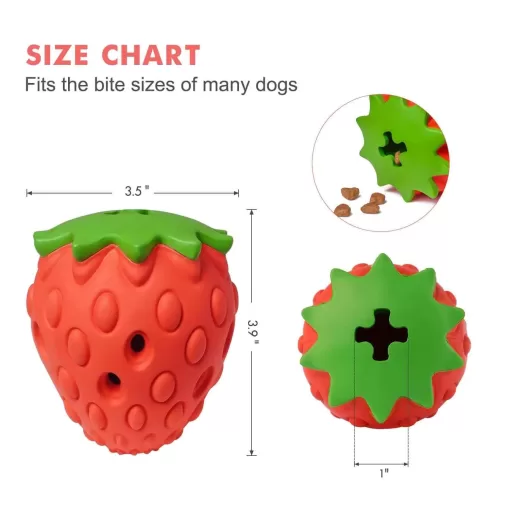 Strawberry Interactive Dog Treat Chew Toys