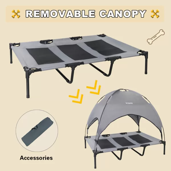 Portable Pet Cot with Canopy for Camping