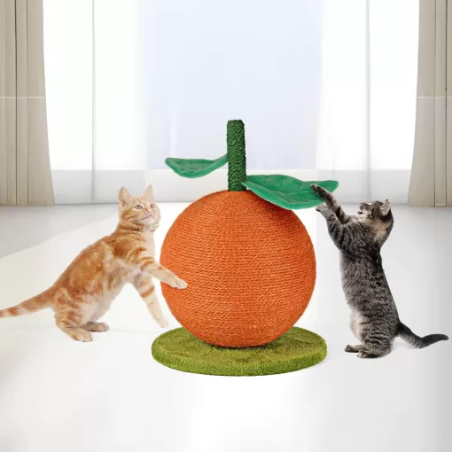 Orange Cat Scratching Post for Indoor