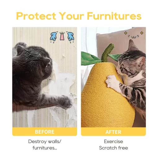 Pear Sisal Cat Scratch Posts furniture