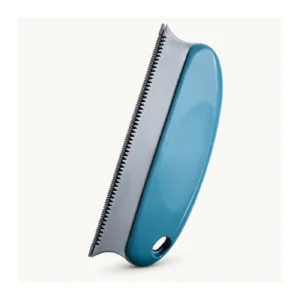 Dark blue reusable pet hair remover brush for furniture and car upholstery